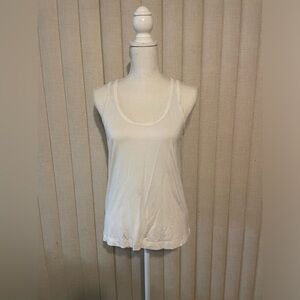 Allison Joy White Tank Top Size Small